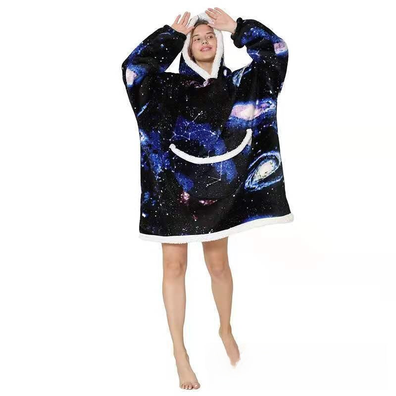 Lazy Man TV Hooded Sweatshirt Blanket