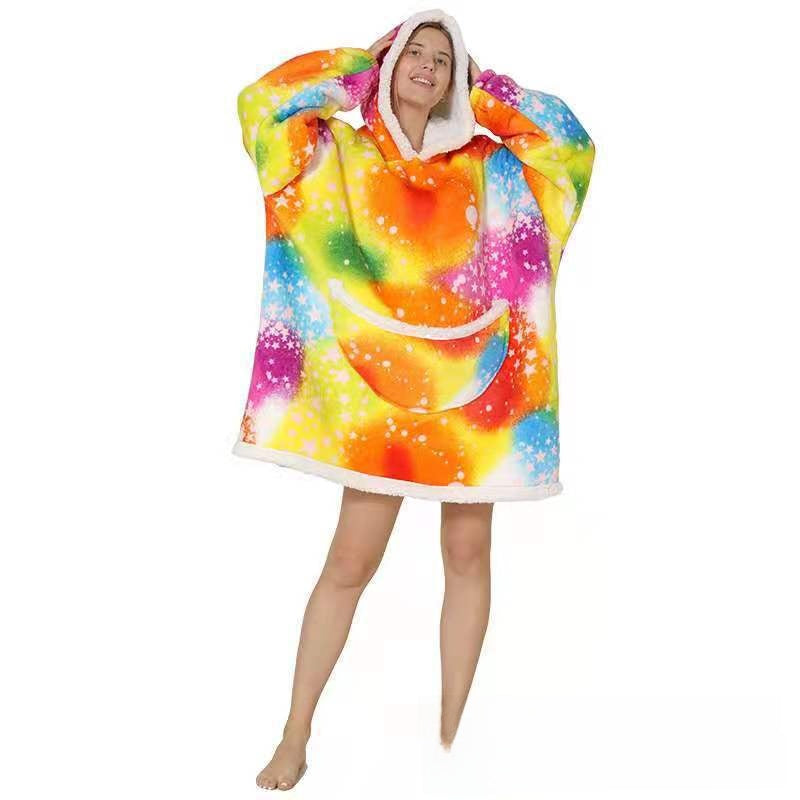 Lazy Man TV Hooded Sweatshirt Blanket