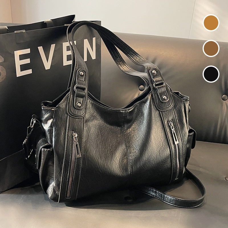 Vintage Women Tote Bag with Rivets