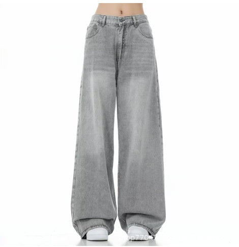 American Retro Simple Straight-Leg Jeans