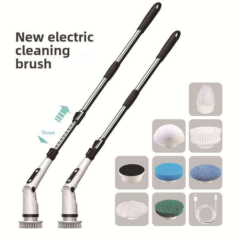 Electric Cleaning Brush with Adjustable Length and Wireless Operation
