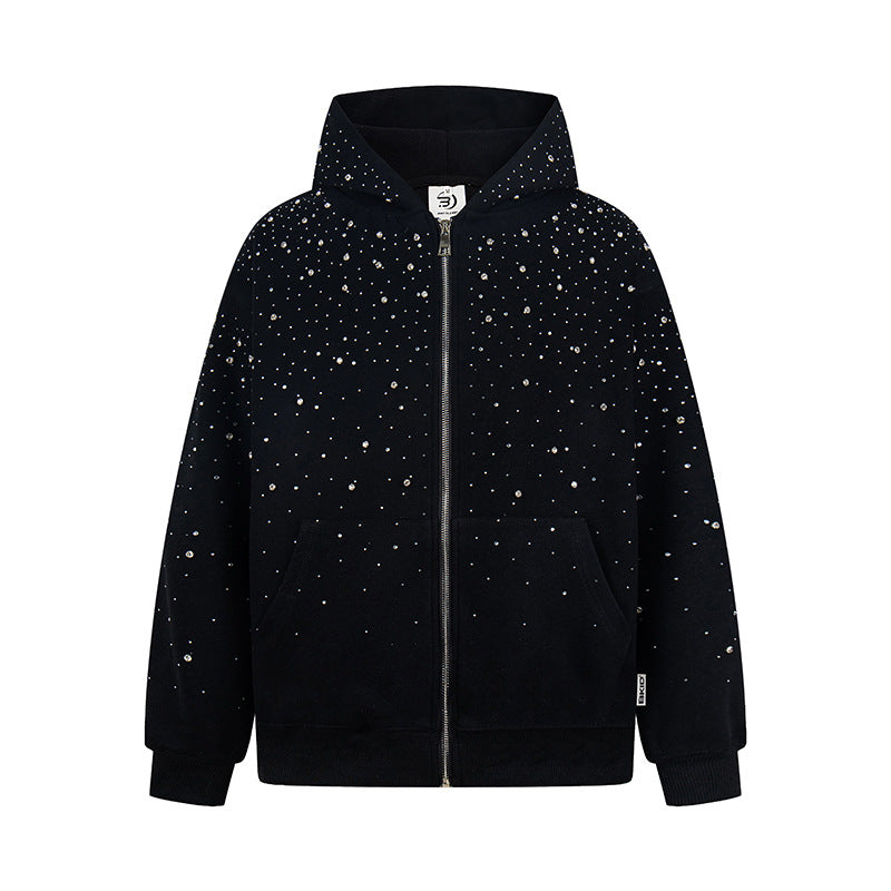 Vintage Star Glitter Hooded Sweatshirt