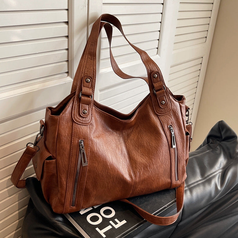 Vintage Women Tote Bag with Rivets