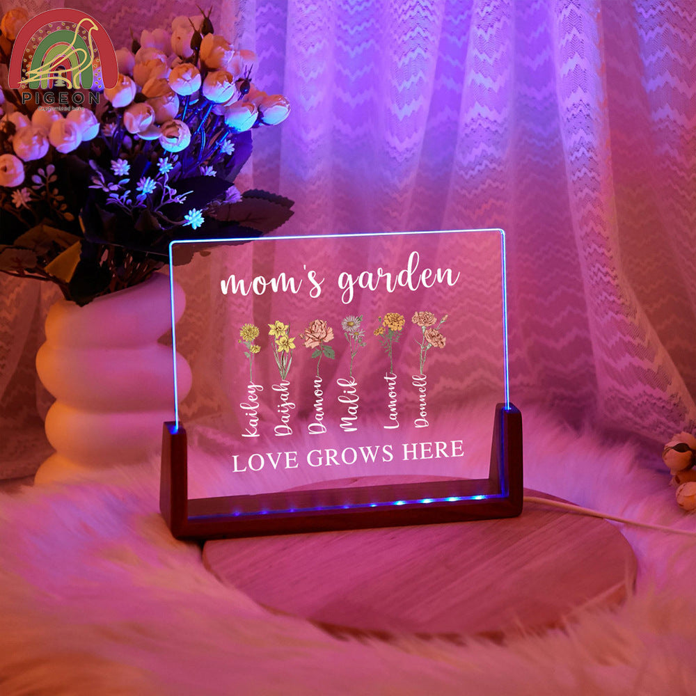 Customizable LED Engraved Home Decor Light