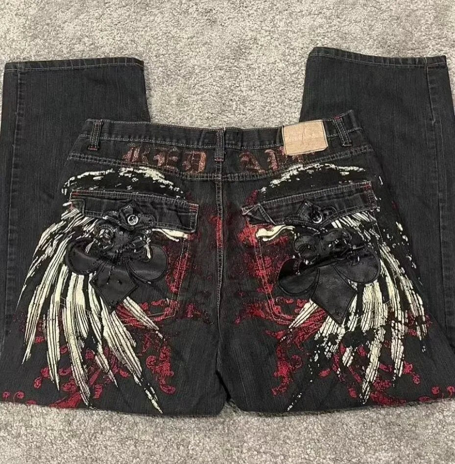High Waist Wide Leg Cotton Jeans