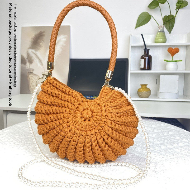 Handmade Crochet Shell Crossbody Bag