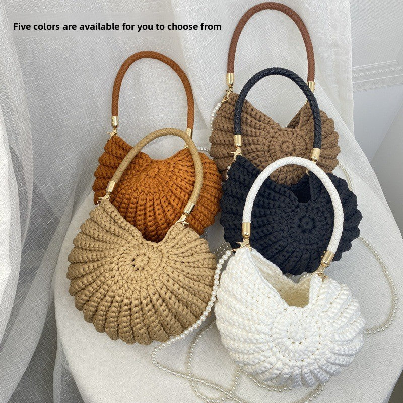Handmade Crochet Shell Crossbody Bag