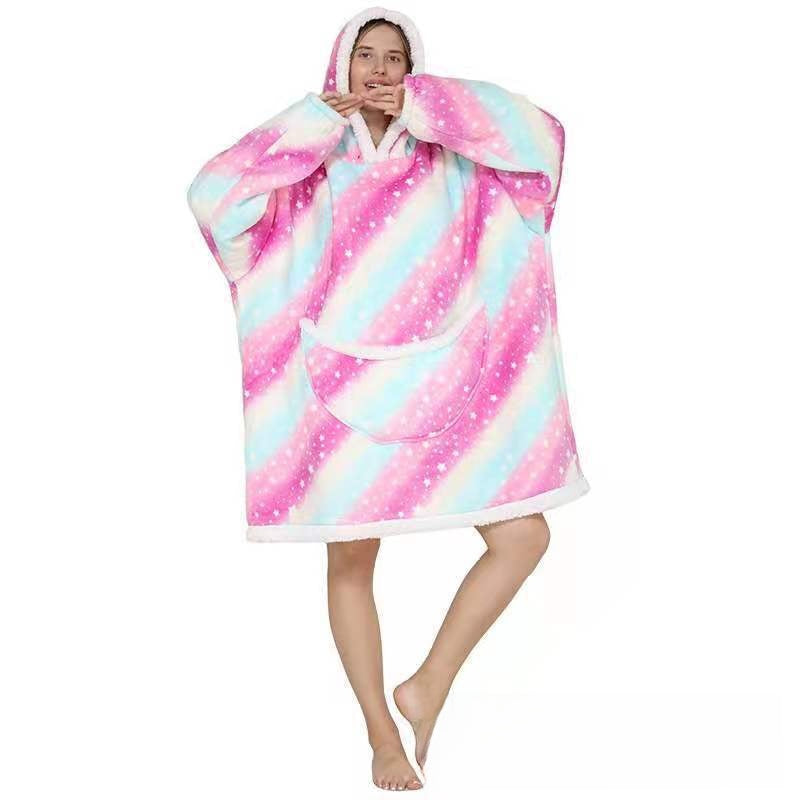 Lazy Man TV Hooded Sweatshirt Blanket