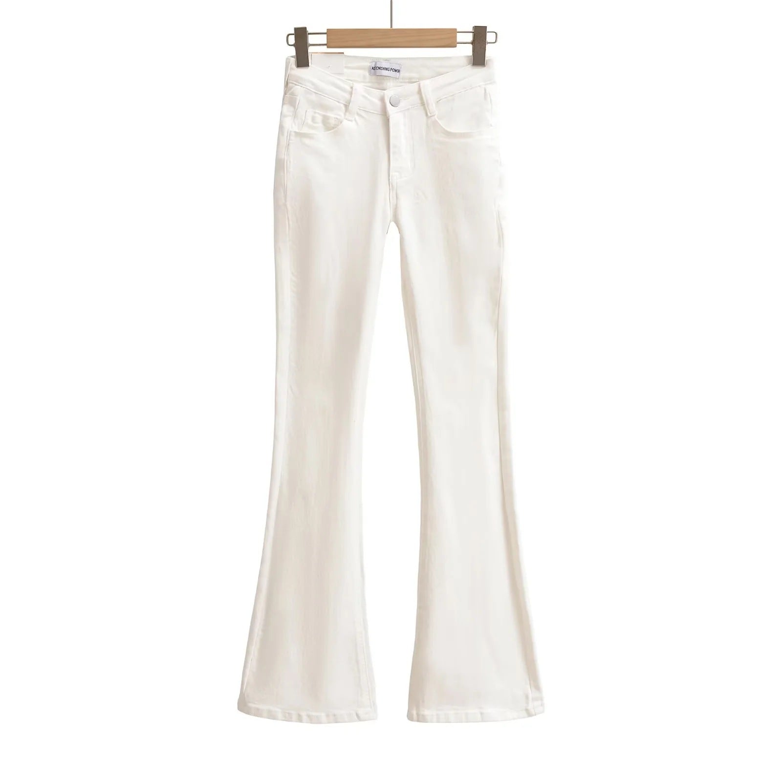 Womens Low Waist Flared Denim Pants