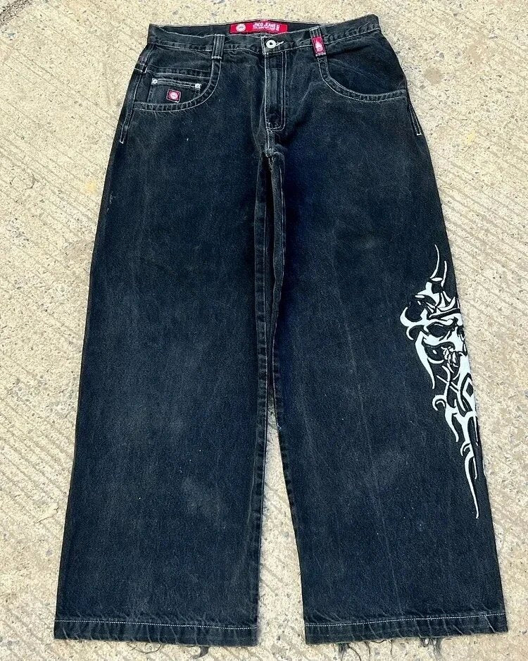 High Waist Wide Leg Cotton Jeans